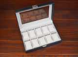 Custom Engraved Glass Top Watch Box - Personalized Watch Storage - Watch Case Groomsmen Gifts Fathers Day