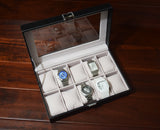 Custom Engraved Glass Top Watch Box - Personalized Watch Storage - Watch Case Groomsmen Gifts Fathers Day