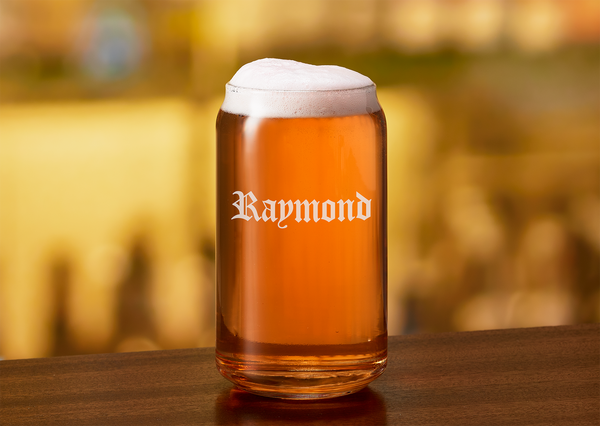 Custom engraved beer can glass