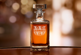 Custom Engraved Whiskey Bourbon Decanter Split Letter Monogram